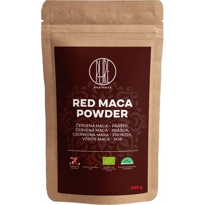 BrainMax Pure Maca červená BIO prášek 200 g