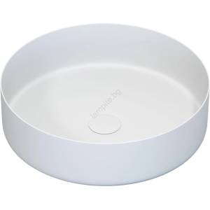 Bath Deluxe Мивка за плот ljordal Ø 40 см стомана/бяла (bt0162)