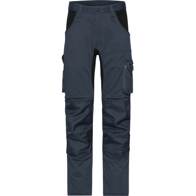 James & Nicholson nohavice JN 1812 Slim Line do pasu strečové čierna/carbon