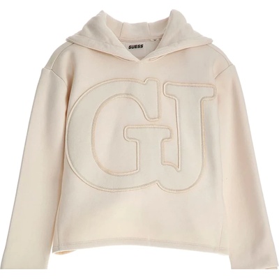 GUESS Спортен суичър без цип за момиче в бежово с лого Guess