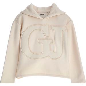 GUESS Спортен суичър без цип за момиче в бежово с лого Guess