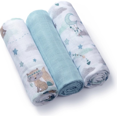 BabyOno bambusové Blue 70x70 cm 3 ks