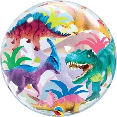 Balónik bublina s potlačou Dinosaury 56 cm