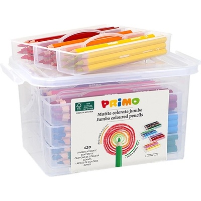 Primo Цветни моливи PRIMO Jumbo hexagonal 120 броя в кутия за съхранение 511MAXI120 (511MAXI120)