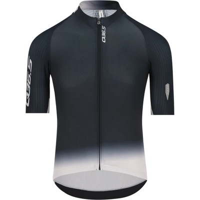 Q36.5 Мъжка фланелка с къс ръкав за колоездене Q36.5 Gregarius Pro Collar Fade Signature Jersey Cycling jersey - Black (056-3878-0114)