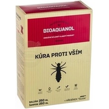 Bioaquanol kúra proti vším šampón 250 ml + balzam 250 ml hřeben darčeková sada