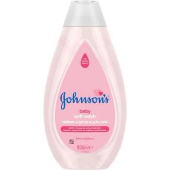 Johnson's Baby Soft Wash нежен измиващ гел за деликатна кожа 500 ml