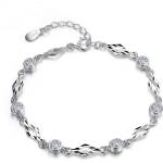 Silenti Jewelry Сребърна гривна "Ромб" - Сребърен