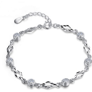 Silenti Jewelry Сребърна гривна "Ромб" - Сребърен
