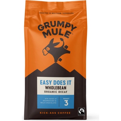 Grumpy Mule BIO SCA 83 káva bez kofeinu Arabica zrnková 200 g