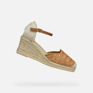 Geox Светлокафяви дамски сандали Geox Gelsa Low Geox | Kafyav | ЖЕНИ | 38