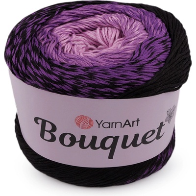 Stoklasa Bavlněná pletací příze Bouquet 250 g Balení: 1 ks, Varianta: 10 (724) černá fialová 10 (724) černá fialová