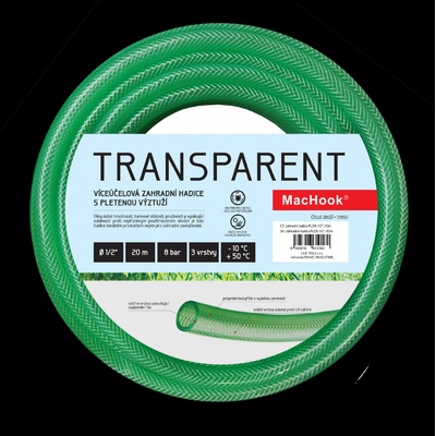 JAD TRANSPARENT 19mm 3/4" 20m zelená