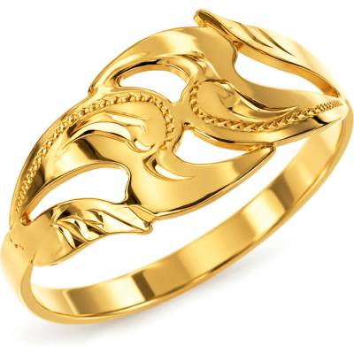 Argento Pozlátený strieborný prsteň s ručným gravírom 72608
