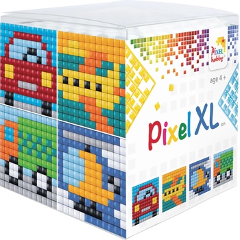 Pixelhobby Комплект от 4 мозайки с пиксели XL, Pixelhobby, Куб - Превозни средства (24108)