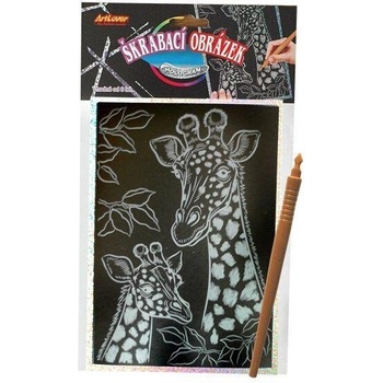 Škrabací obrázek hologram 14x25cm 8 druhů