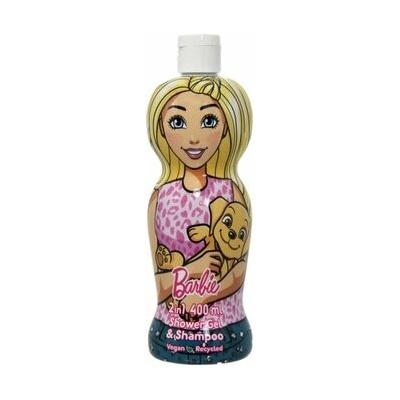 Barbie 2in1 jemný sprchový gel a šampon pro děti 400 ml