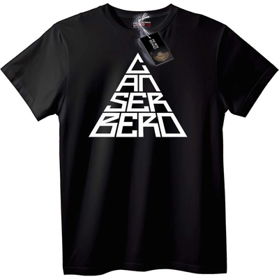 NOONEBRAND Тениска Ganserbero Геометрична - S, Black