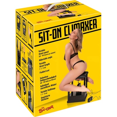 The Banger Sit-On-Me - pokročilý intímny stroj s TPE nástavcom 18 cm