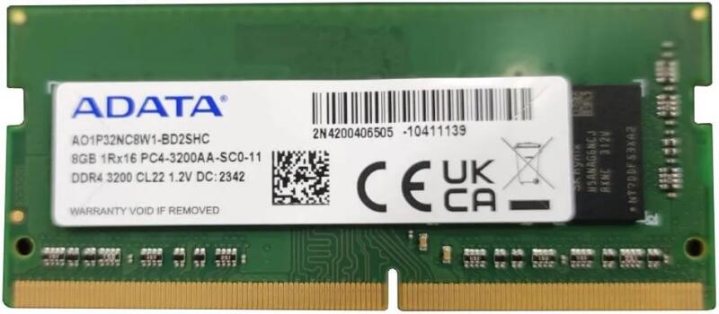 ADATA 8GB DDR4 3200MHz AO1P32NC8W1-BD2SCH