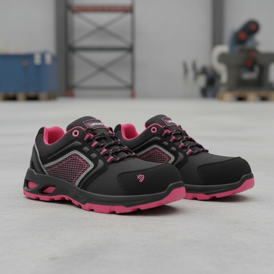 Portwest MAGENTA S1 polobotky černá/růžová