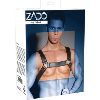 ZADO - кожен бюст нагръдник (черен)
