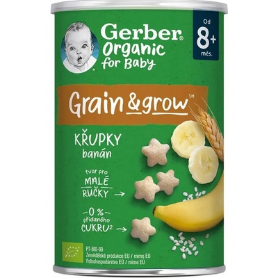 GERBER Organic křupky banánové 35 g – Zboží Dáma