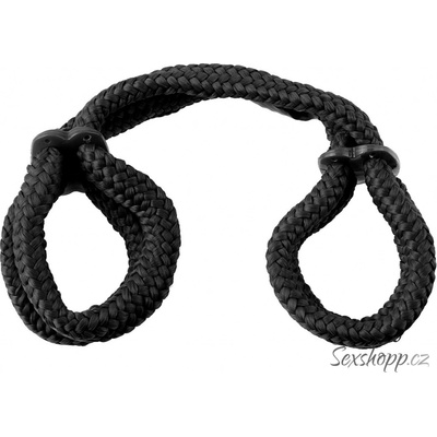 Fetish Fantasy Silk Rope Love Cuffs Black