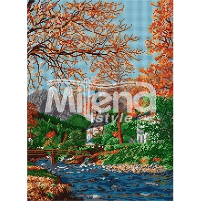 Milena Style Есен в Рамзау - гоблен със схема конци dmc