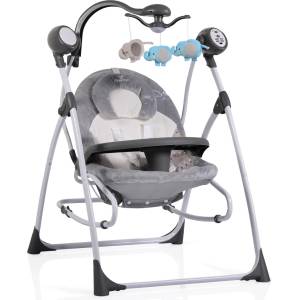 Cangaroo Електрическа люлка Cangaroo - Swing Star, сива (103863)