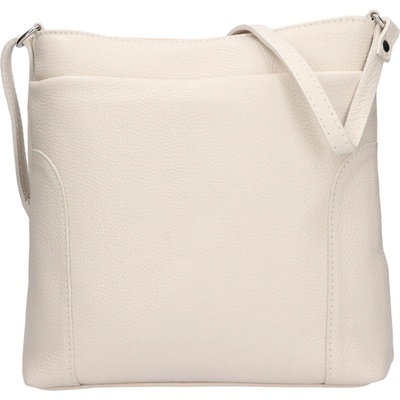 Dámská kožená crossbody kabelka Italia Emma béžová