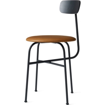 Audo Afteroom Dining Chair 4 kožená black / cognac