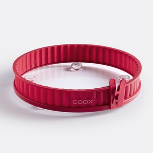 coox Силиконова форма за киш COOX със стъклена основа в червен цвят - Ø26 х h4 см (COOX 1609-301)
