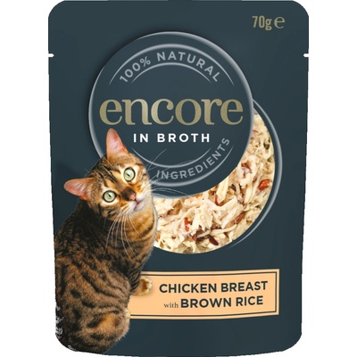 Encore Cat kuřecí s hnědou rýží 16 x 70 g