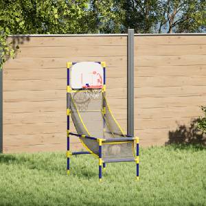 vidaXL Комплект аркадна баскетболна игра с топка и помпа 45x86x127 см (4016326)