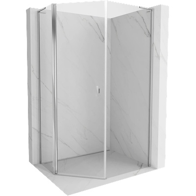 Mist L петостенна асиметрична душ-кабина с врата 90 x 100 см, прозрачна, хром - 8A8L-090-100-01-00 (8A8L-090-100-01-00)