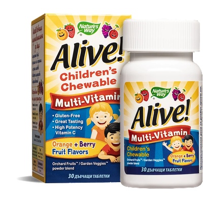 Nature's Way Алайв Мултивитамини за деца 30 дъвчащи таблетки | Nature’s Way (15781)