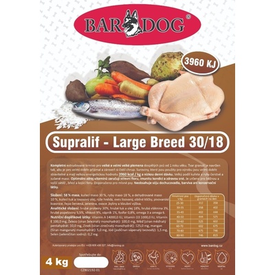 Supralif Large Breed 30/18 4 kg