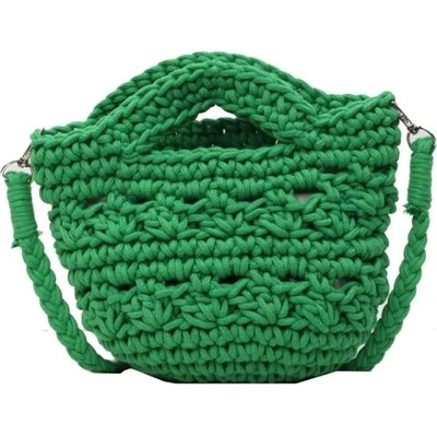 Macramé kabelka přes rameno i do ruky Zelená