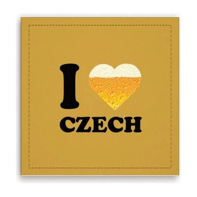 Fotoobraz 40x40 cm I love czech beer