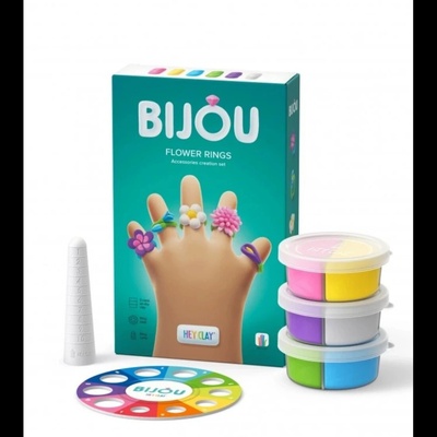 TM Toys Hey Clay Bijou kreativní sada Květinové prstýnky – Zboží Mobilmania