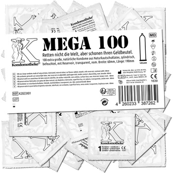ostatní Kondomotheke MEGA: 100 extra large condoms