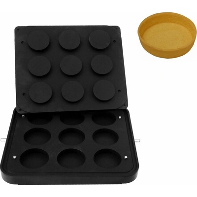 G.Gastro Formy pro stroj na tartaletky TMPIC - Tvar tartaletek: Kulaté - Ø 81 mm - Výška: 19 mm - pro 9 tartaletek - D9783845