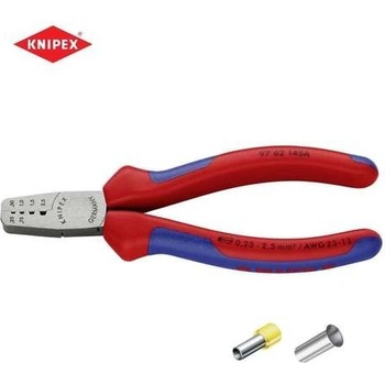 KNIPEX 97 62 145 A Lisovací kleště na koncové dutinky 145 mm