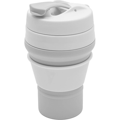 New Baby silikón skladací pohár 2v1 sivý 350 ml