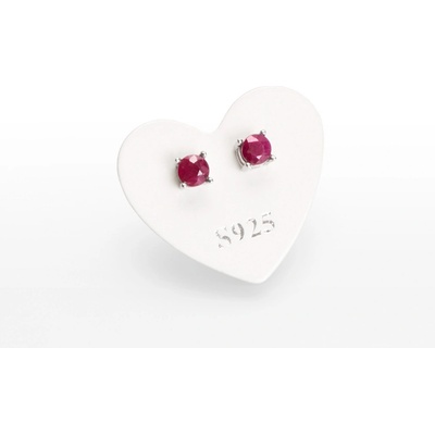 SVĚT KAMENŮ s.r.o. Stříbrné náušnice fazetovaný rubín 00250849