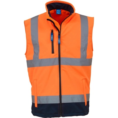 Yoko Vesta HV006 Hi-Vis softshellová výstražná oranžová Fluorescent/navy