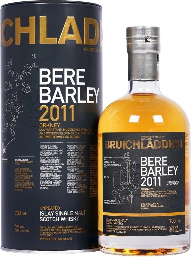 Bruichladdich Bere Barley 2011 50% 0,7 l (tuba) od 1 899 Kč