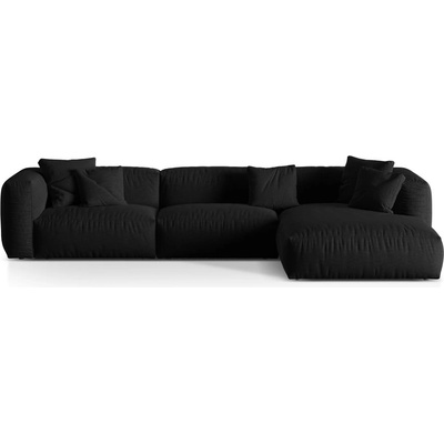 Micadoni Черен модулен ъглов диван (десен ъгъл) Martina - Micadoni Home (MIC_RC_169_F1_MARTINA4)
