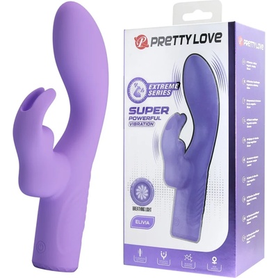 Вибратор за двойна стимулация, мощен, 17, 2см. - Pretty Love Elivia Lilac (DEBRA01935)